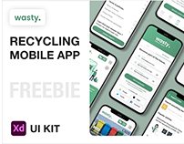 Wasty Mobile App - UX/UI Design | Free UI KIT