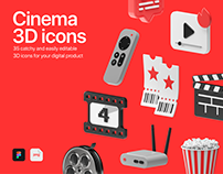 Cinema 3D icons