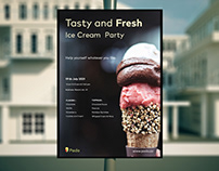 Poster, billboard, smm post and package design