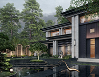 Asian Style House in Mountains