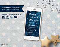 Animated Video Baby Shower E-invite Twinkle Little Star