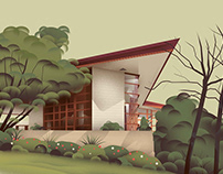 A map of Frank Lloyd Wright homes