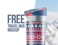 Free Travel Mug Mockup