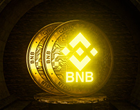 BNB Coin 3D Animation