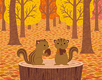 autumn squirrel / digital work
