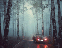 Foggy road