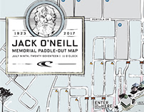 Map Design for Jack O'Neill Paddle Out, Oneill Wetsuits