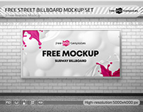 Free Subway Billboard Mockup