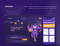 JetPress - Landing page and Apps for Delivery Service