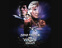 STAR TREK 2 THE WRATH OF KHAN - RETRO 1982 POSTER