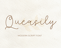 Queasily - Script Font