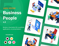 Isometric Business People v1