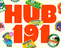 Hub 191 Typeface + Vector Illustration