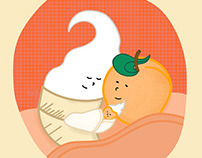 Peach Ice Cream Bliss - 3 | Sequential Illustrations