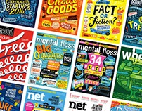 Hand-lettered Magazine Covers