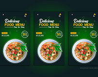 Delicious Food menu instagram,facebook,banner template
