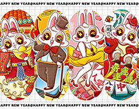 Illustration of the year of the Rabbit兔生赢家——兔年主题插画