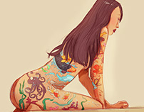Asian girl | Illustration