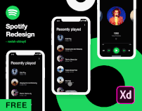 Free XD - Spotify App Redesign Concept