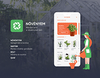 Növényem, plant grower app design