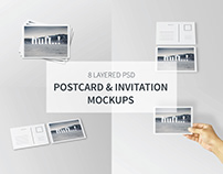 Postcard & Invitation Mockups