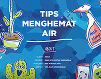 Tips Menghemat Air / Typography Doodles for AQUA
