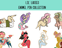 Lil' Ladies Enamel Pin Designs