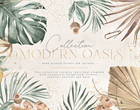 Modern Oasis Collection / Digital Clipart Set