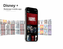 Disney+ App Redesign screens