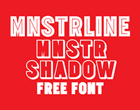 MNSTRLine MNSTRShadow Free fonts