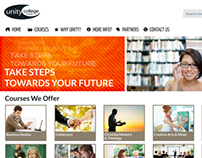 Unity College - Website layout design
