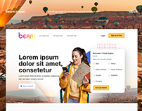 Beam - Travel Influencer landing page