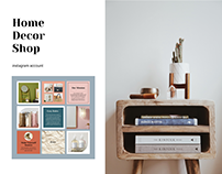 Instagram Account for Home Decor Shop