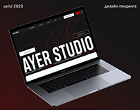 AYER STUDIO landing page design | UX/UI