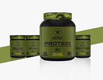 ARMY SUPPLEMENTS LABEL DESIGN