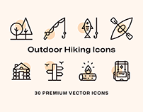 30 Outdoor Hiking Icons