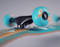 Skateboard 3D Render.