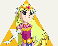 Princess Zelda: Two ink treatments