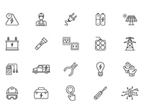 Electricity Vector Icons