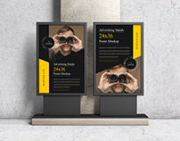 Advertising Stand Poster Mockup Free
