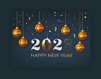 2023 New Year Design PSD file download