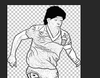 A drawing for Diego Maradona
