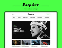 Esquire Online Magazine – News Website Redesign