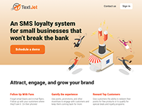 SMS Loyalty System Landing page