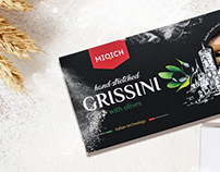 hand-stretched Grissini Packaging