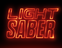 Light Saber Photoshop Text Effect