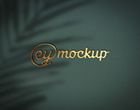 Gold Cut Logo Mockup