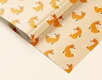 Free wrapping paper mockup
