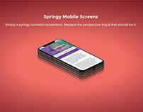Animated CSS Springy Mobile Screens