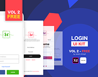 Login UI Kit - Vol 2 Free Download XD